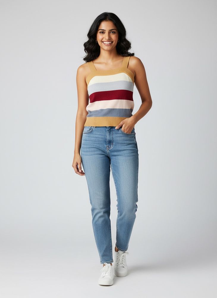 Striped Knit Cami Top