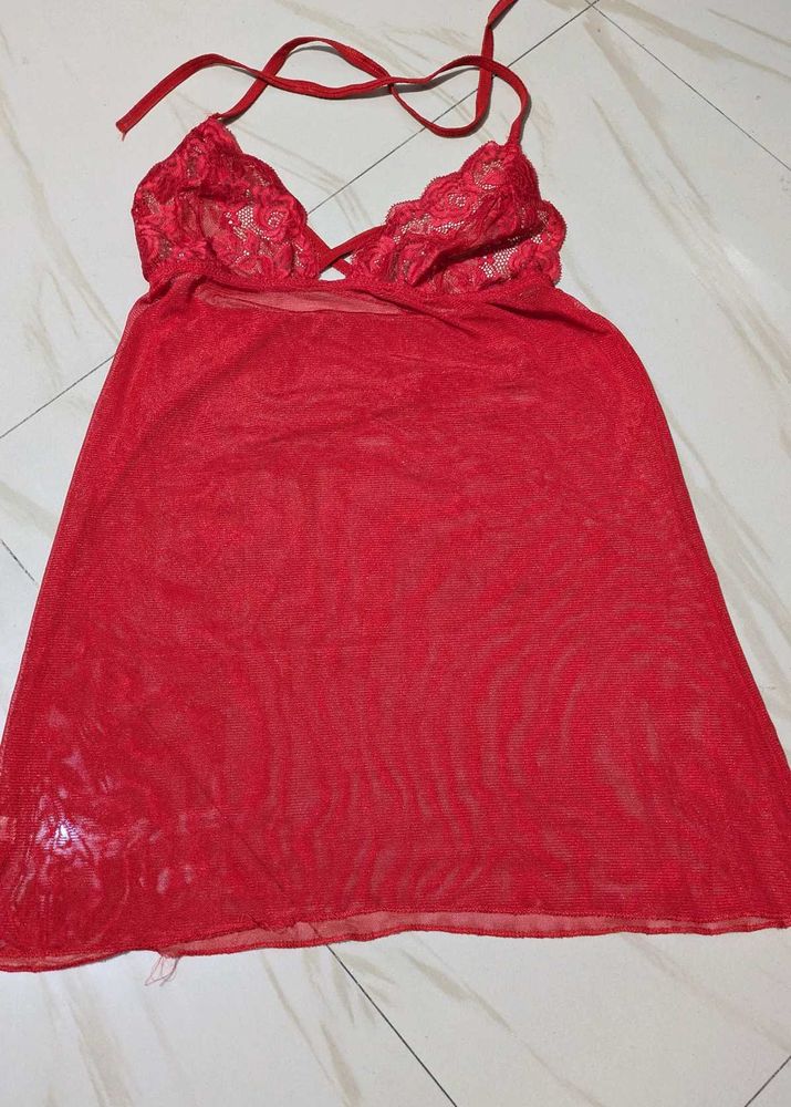 Red Lace Babydoll Lingerie