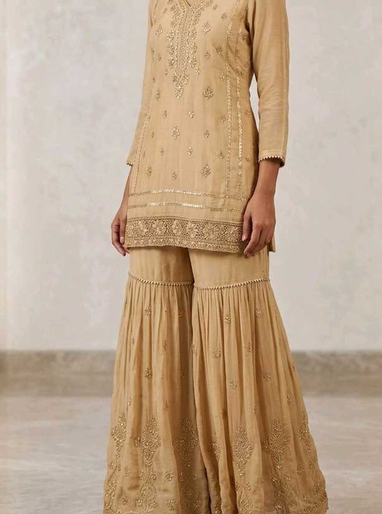 sale partywear Elegant Embroidered Kurta Sharar
