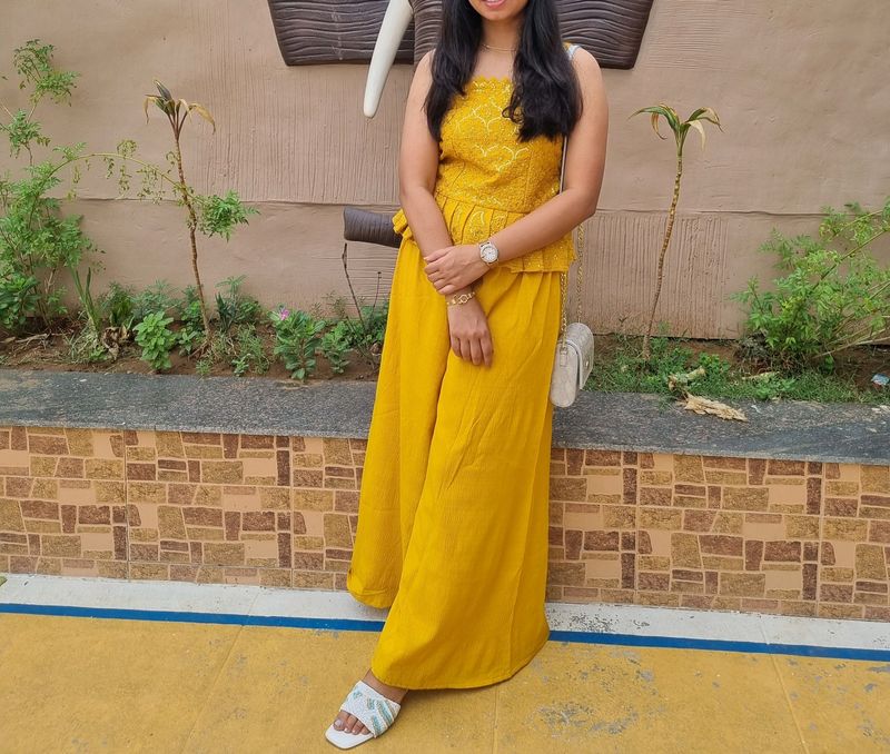 Peplum top and sharara With Duppata