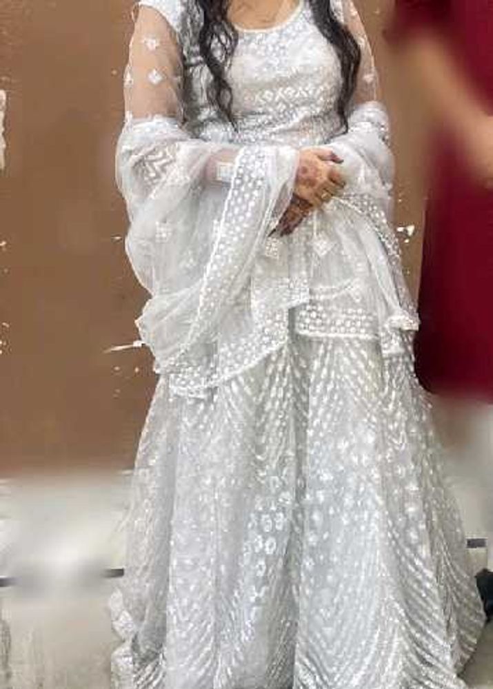Stunning Silver Lehenga Choli
