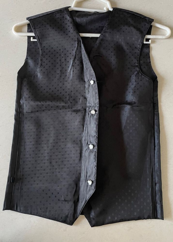 Stylish Black Ethnic Vest