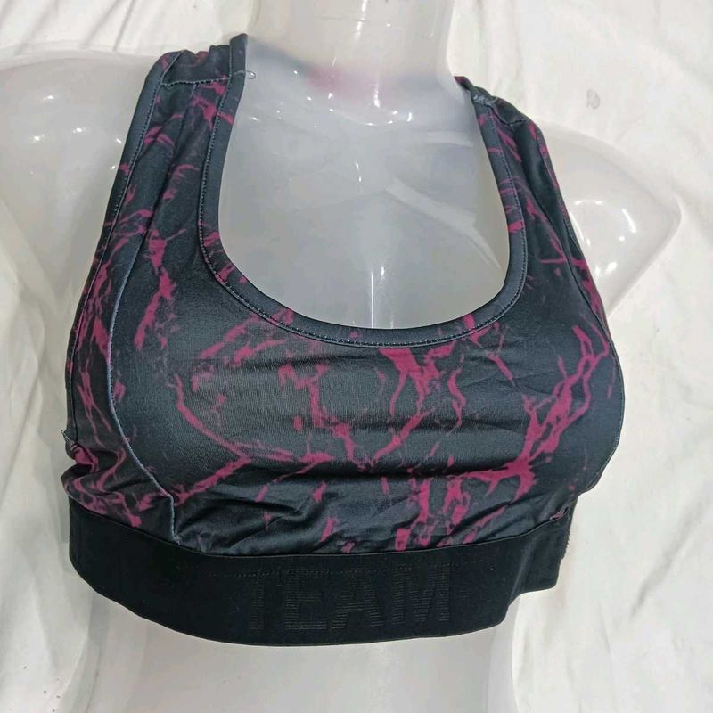 🪔 Stylish Marble Print Sports Bra
