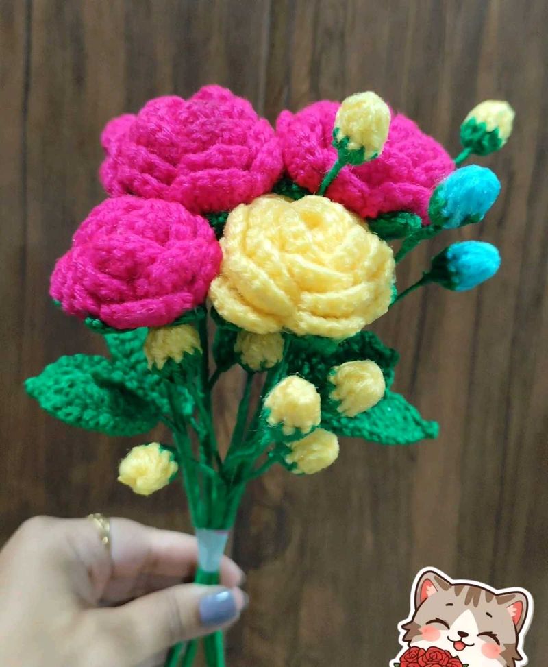 Crocheted Flower Bouquet
