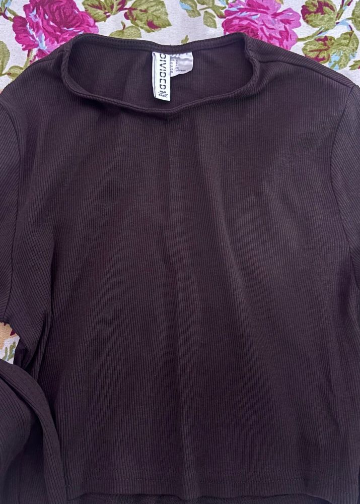 h&amp;m ribbed full sleeves top