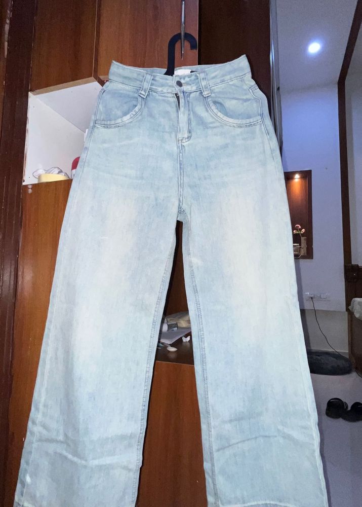 light wash blue baggy jeans