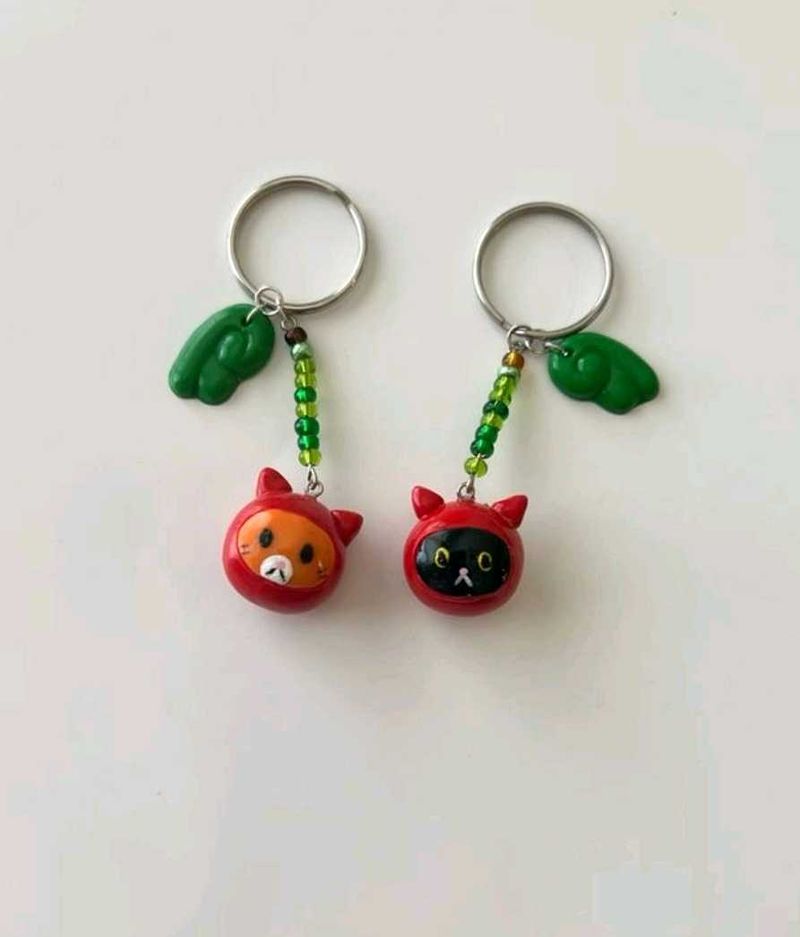 🍒2× Cherry Cat Charms