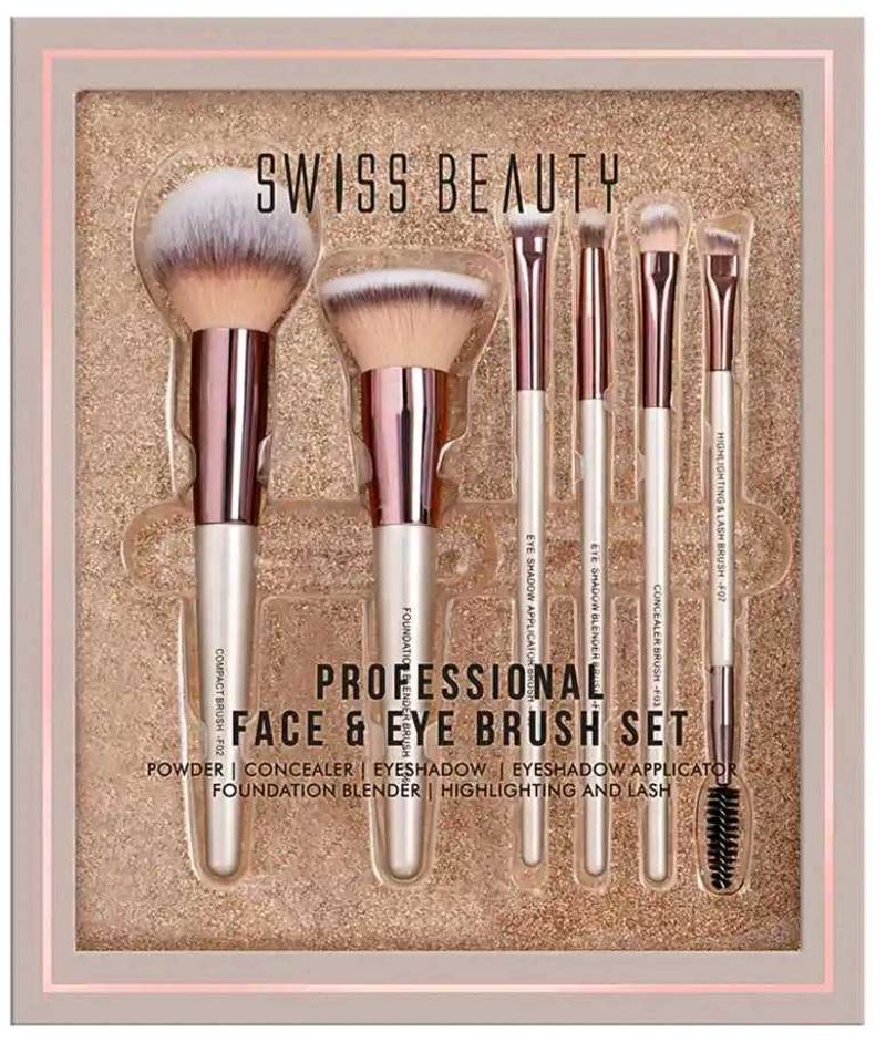 Swiss Beauty Professional Face &amp; Eye 6 Brush Set