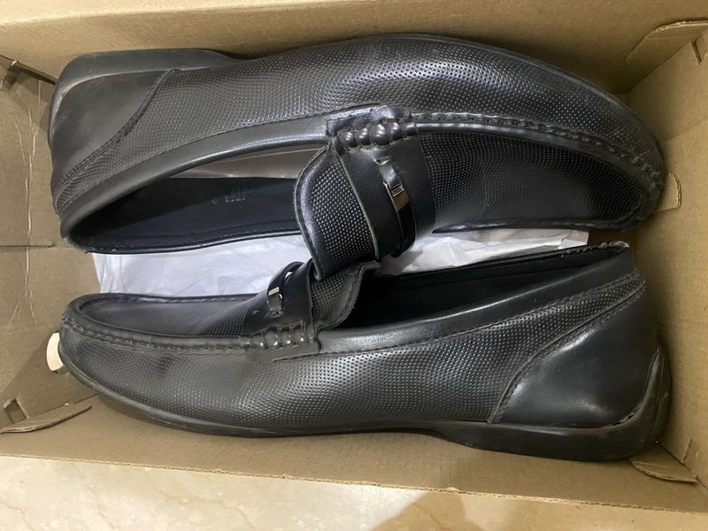 BATA Classic Black Loafers- Soft Cushion Pad