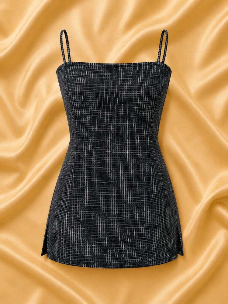 Chic Black Striped Short kurti