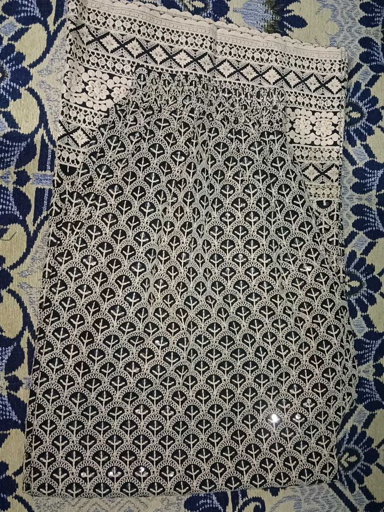 Elegant Black &amp; cream colour plazzo with Intricate