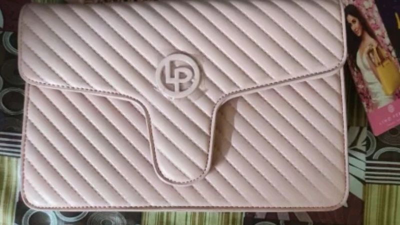 Baby Pink Lino Perros Bag Clutch Handbag  Purse