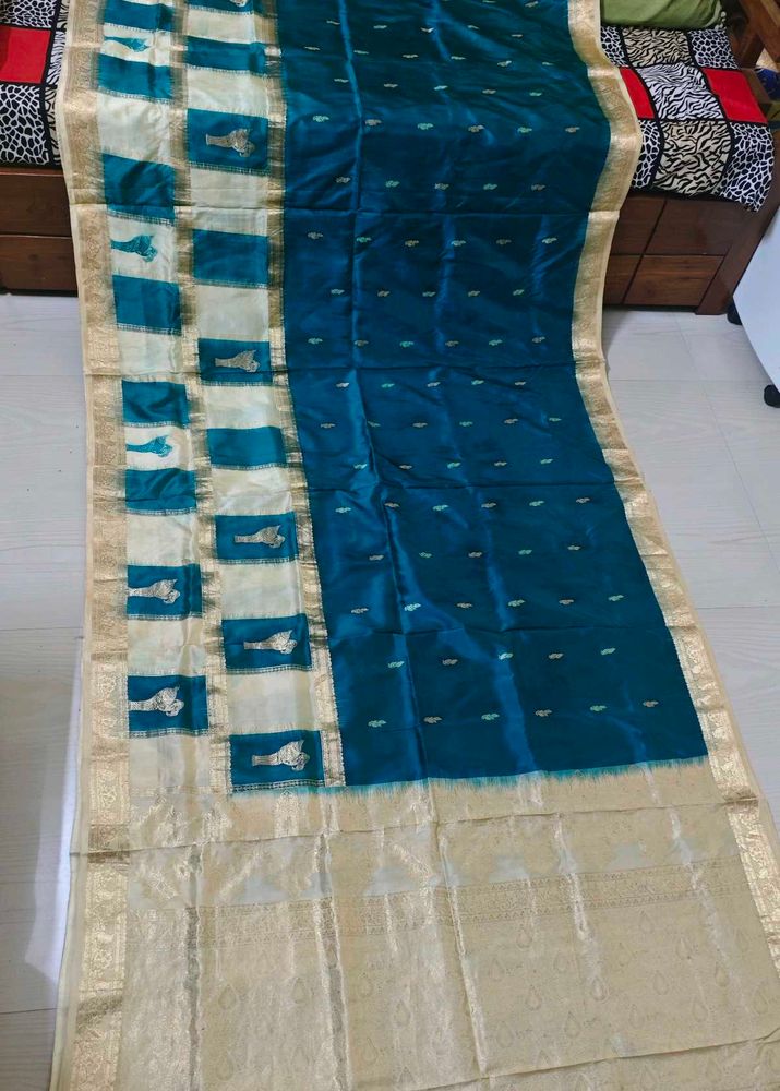 SEA GREEN Kanjeevaram Zari Saree