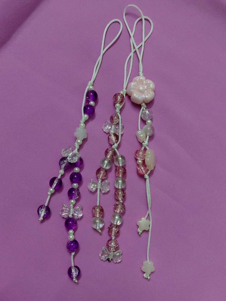 Beaded Charms with Flower Accents