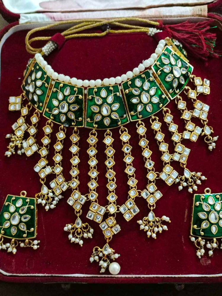 Green Kundan Bridal Jewelry Set