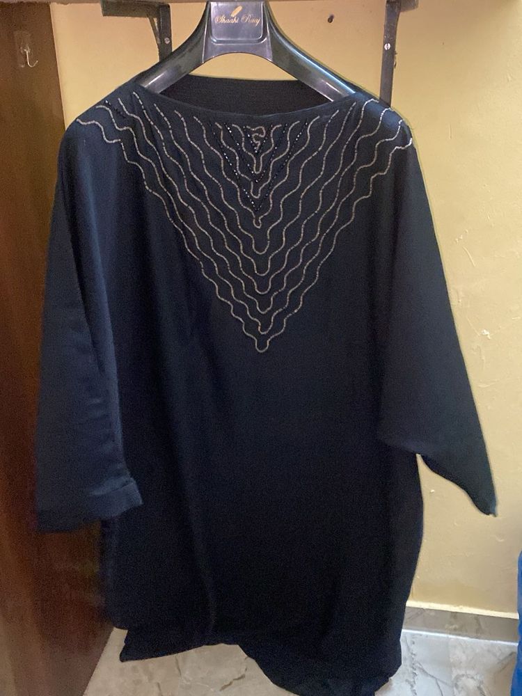 Elegant Black Embellished Kurta