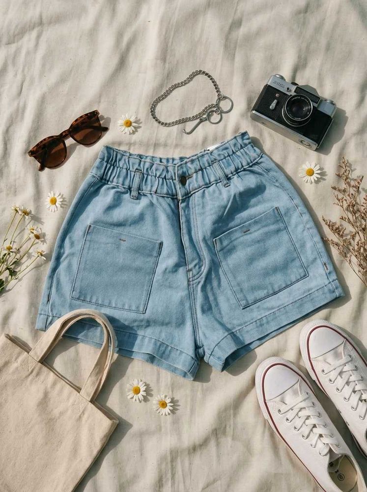 Light Wash Denim Shorts