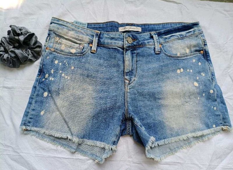 Distressed Denim Shorts