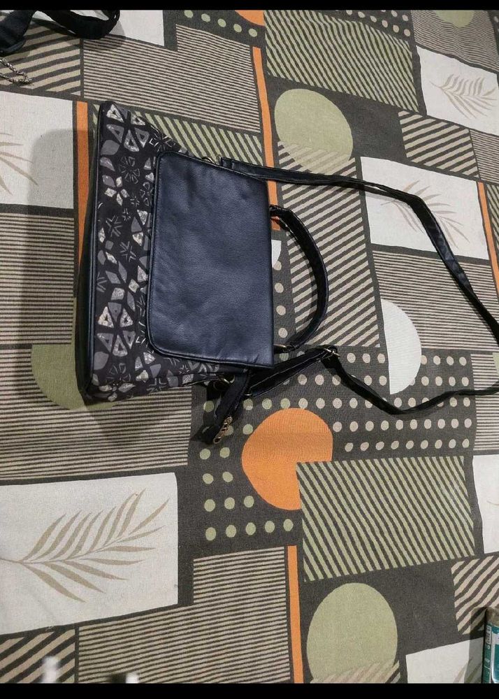 Stylish Geometric Print Sling Bag
