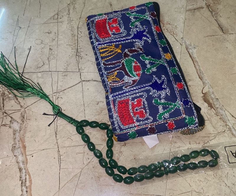 Muslim tasbeeh also called counter and Pouch in  c