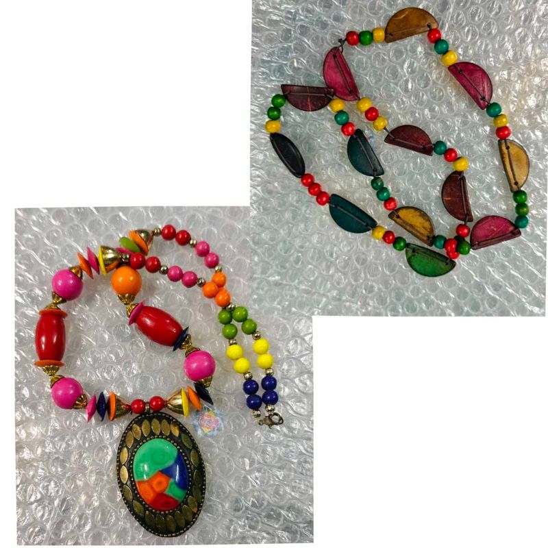 Bohemian Beaded Necklace Set of 2💝