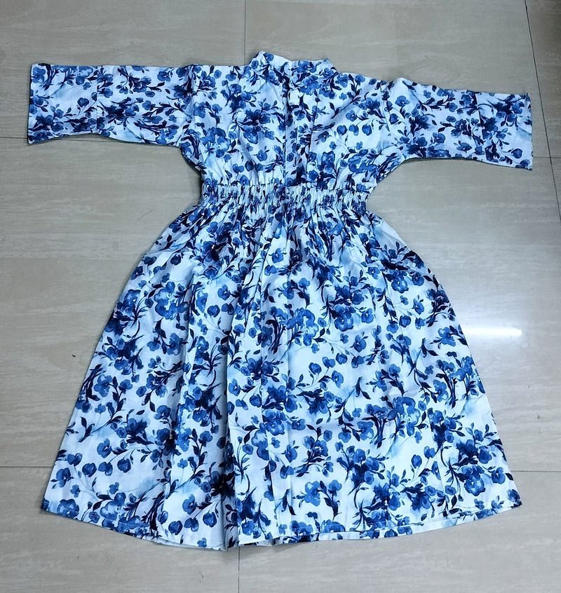 Water Color Print Dress