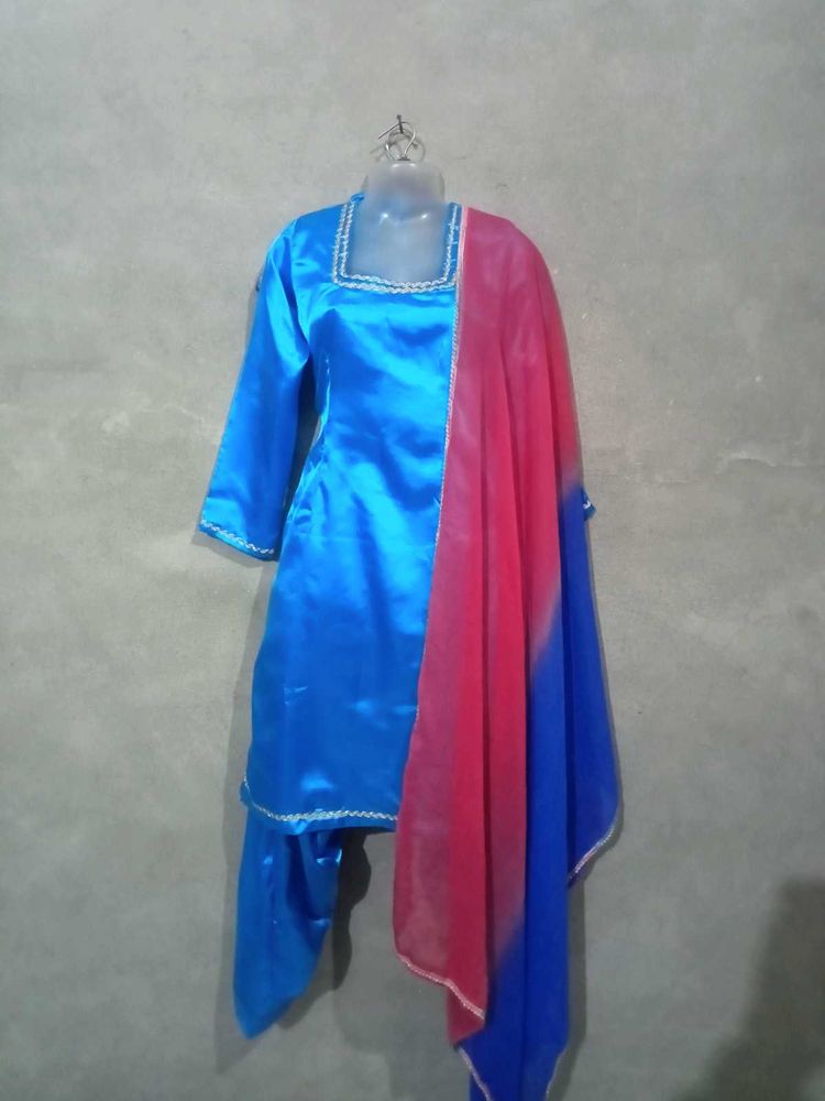 Blue Salwar Suit with Dupatta