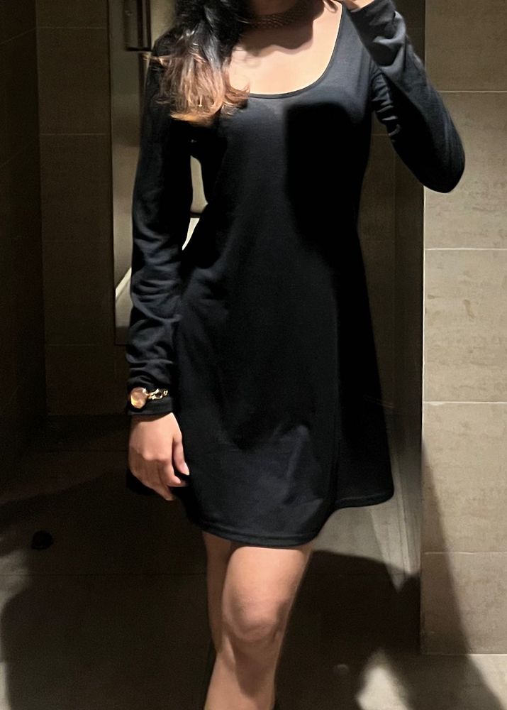 Classic Black Long Sleeve Dress