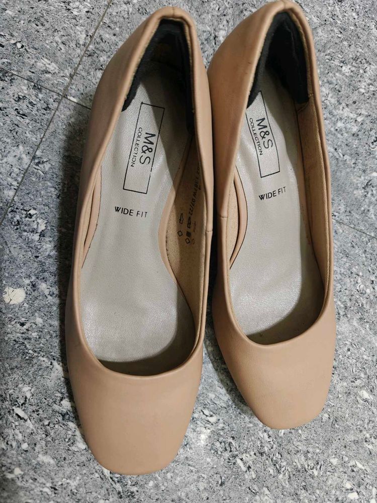 Marks &amp; Spencers nude block heels