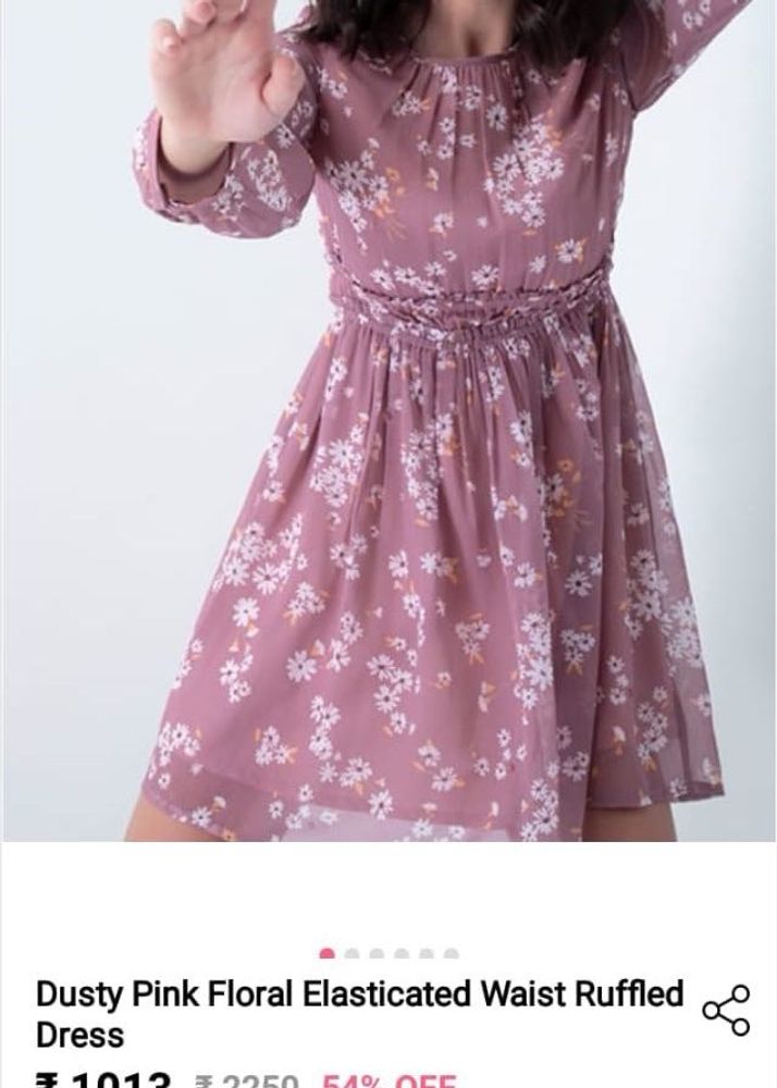 Rose pink Floral Dress