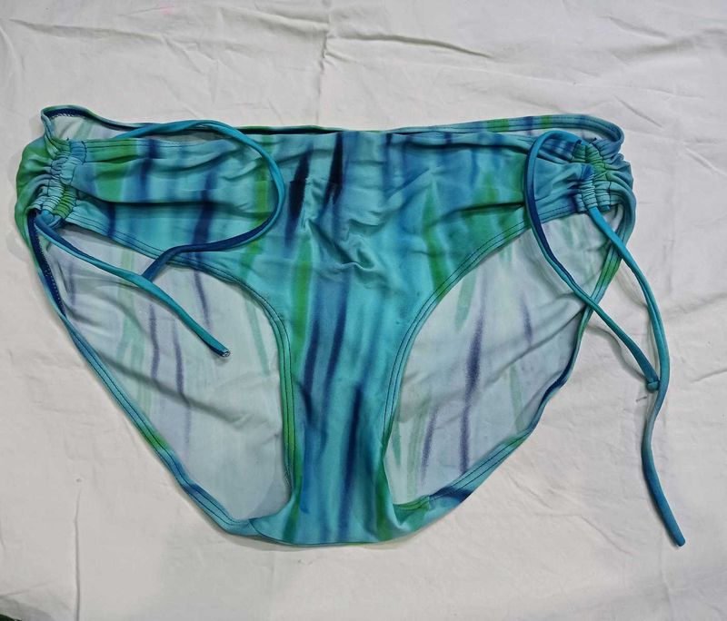 Blue &amp;💛 big size Green Tie-Dye Bikini Bottom
