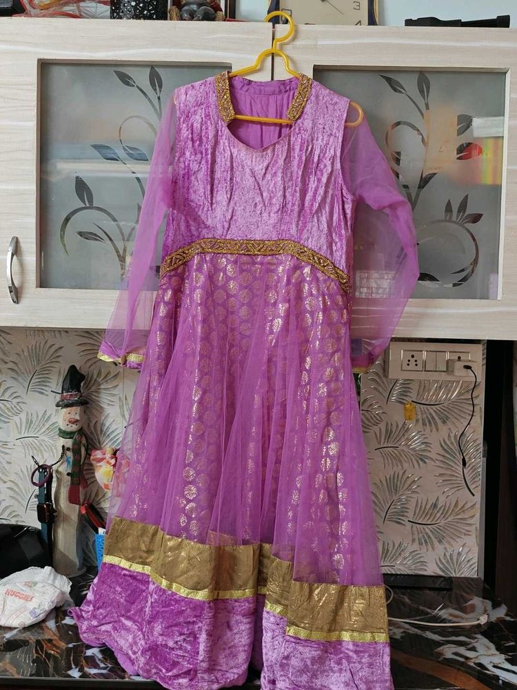 Beautiful Purple Ethnic Anarkali(40-44 size)