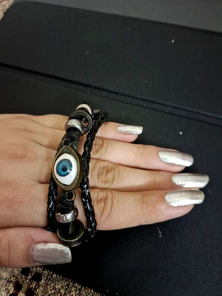 y2k vintage Evil Eye Charm Bracelet