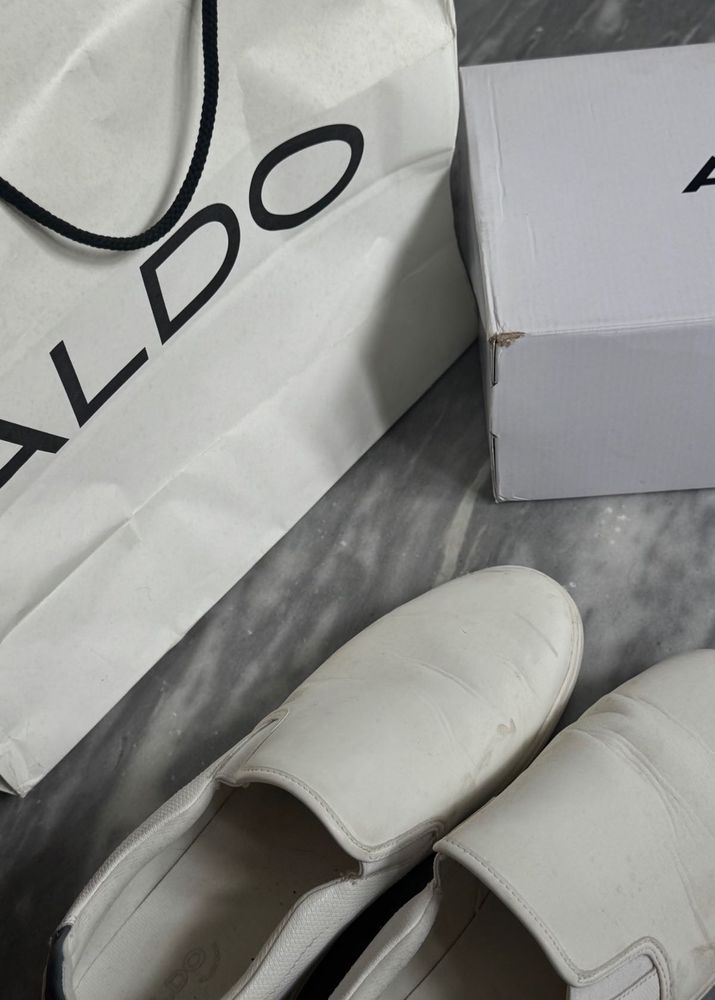 ALDO White Slip-On Shoes
