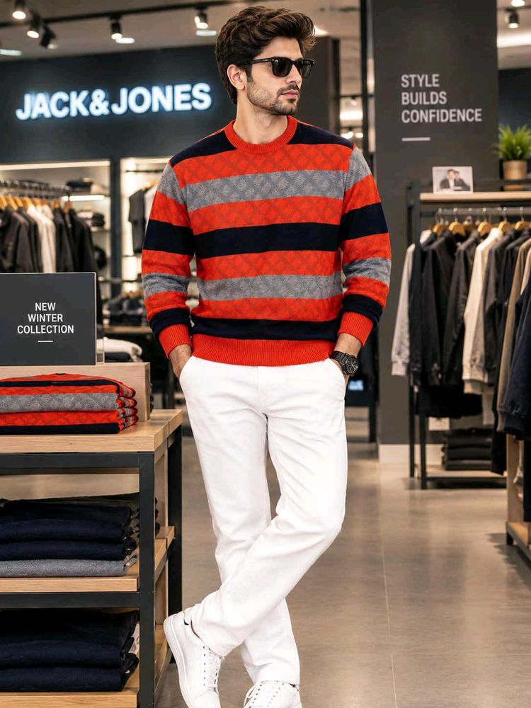 🇳🇿💫🎀Men's Striped Knitted Sweater