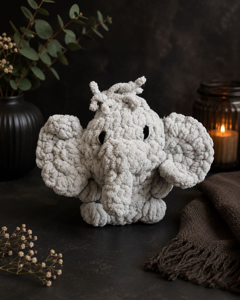 Handmade Crochet Elephant Toy