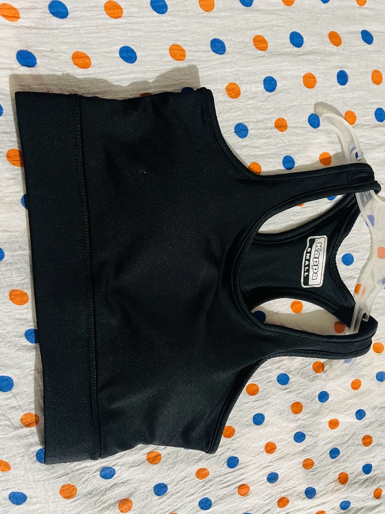 Women Black Kappa Padded Sando