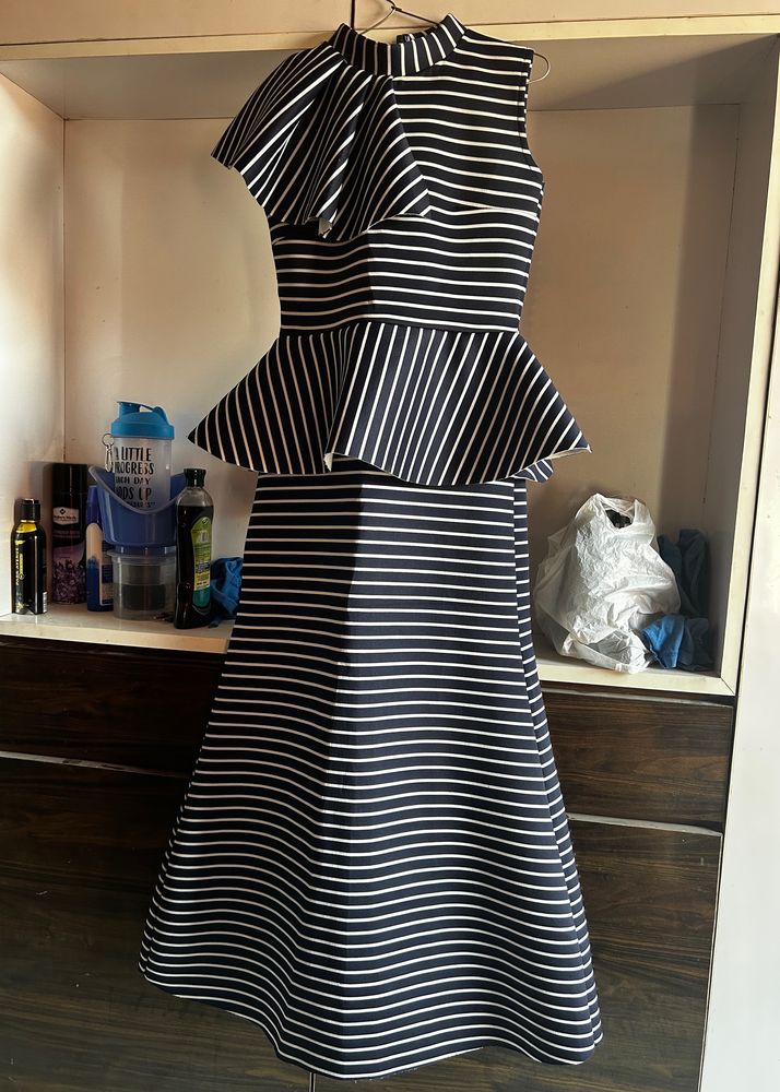 Blue White Strip Dress