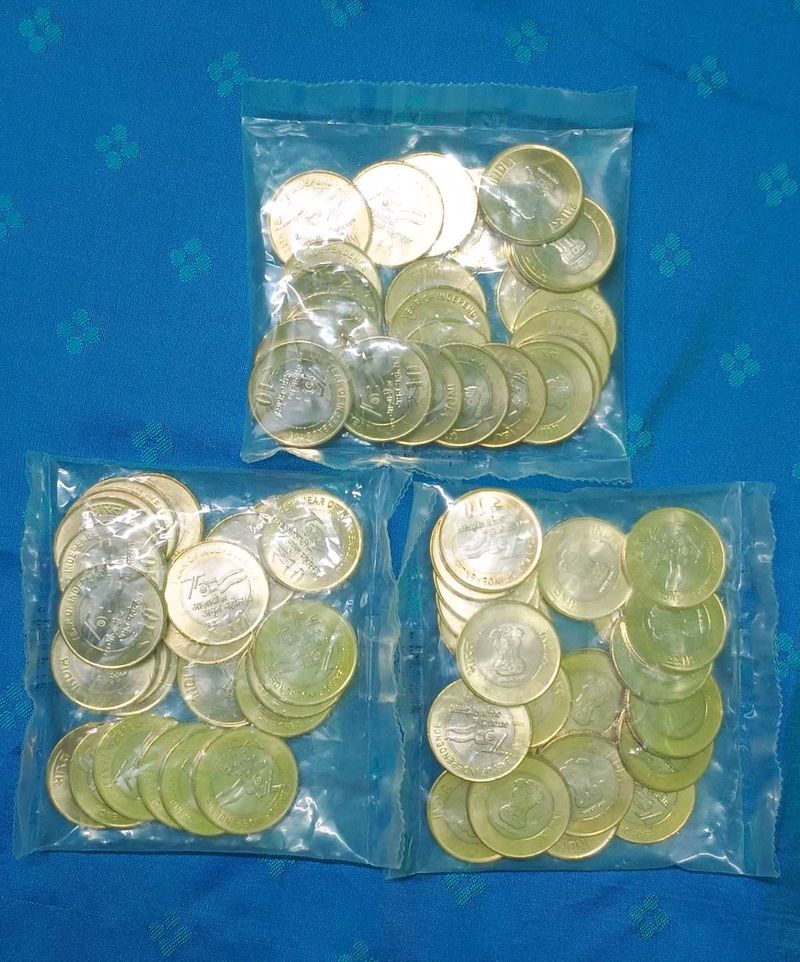10 Rupees Coin AKAM 2025 RBI Mint Seal Packet 3pk