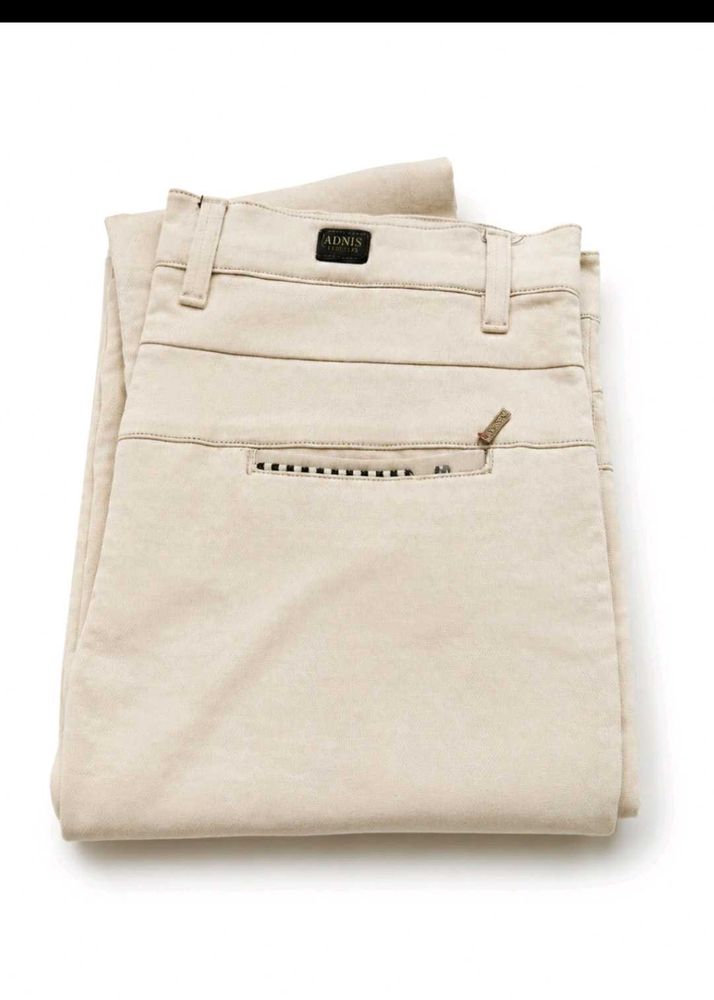 ADNIS Men's Beige Chinos