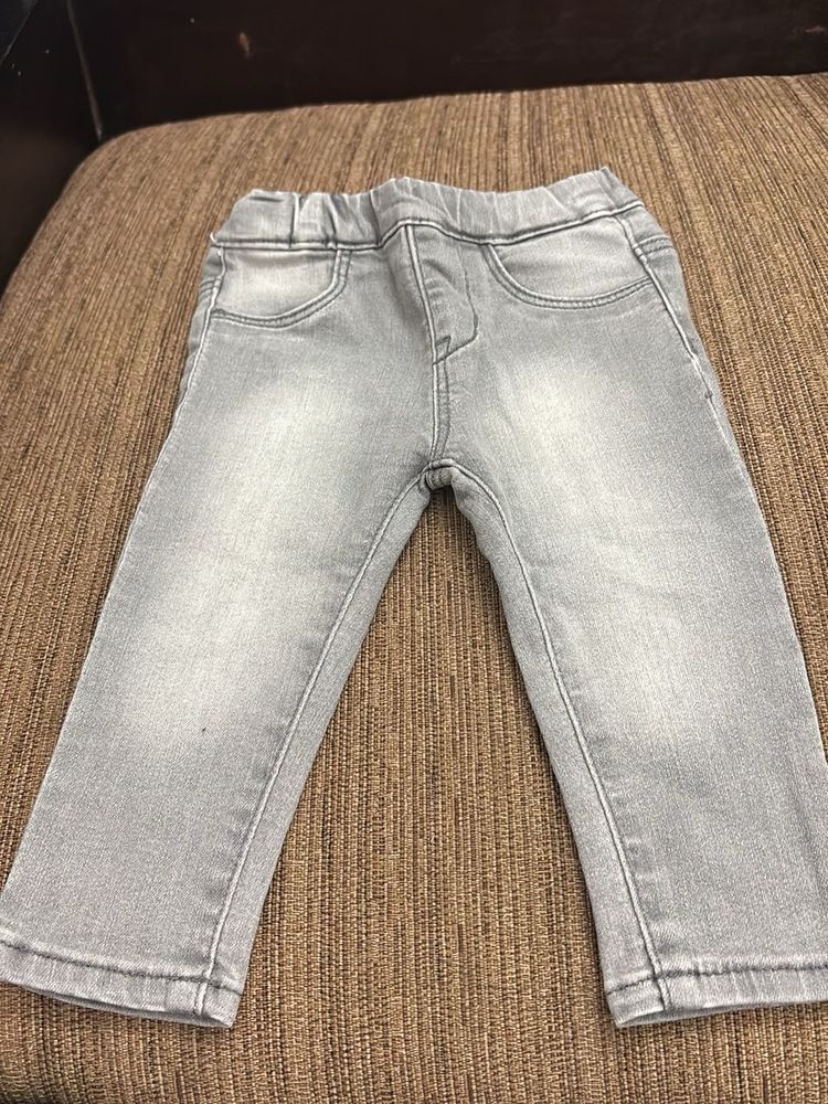 Grey  and Denim Jeans