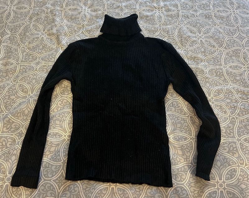Classic Black Turtleneck Sweater