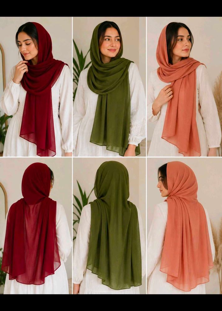 Chiffon Hijab Scarf - Various Colors