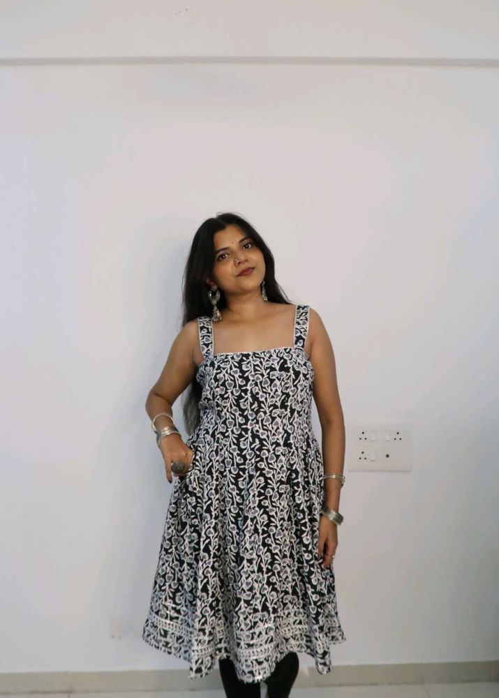 black and white kurti