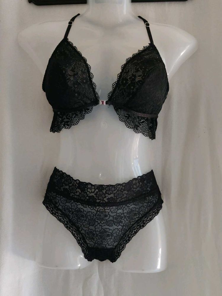Lace Bralette and Panty Set