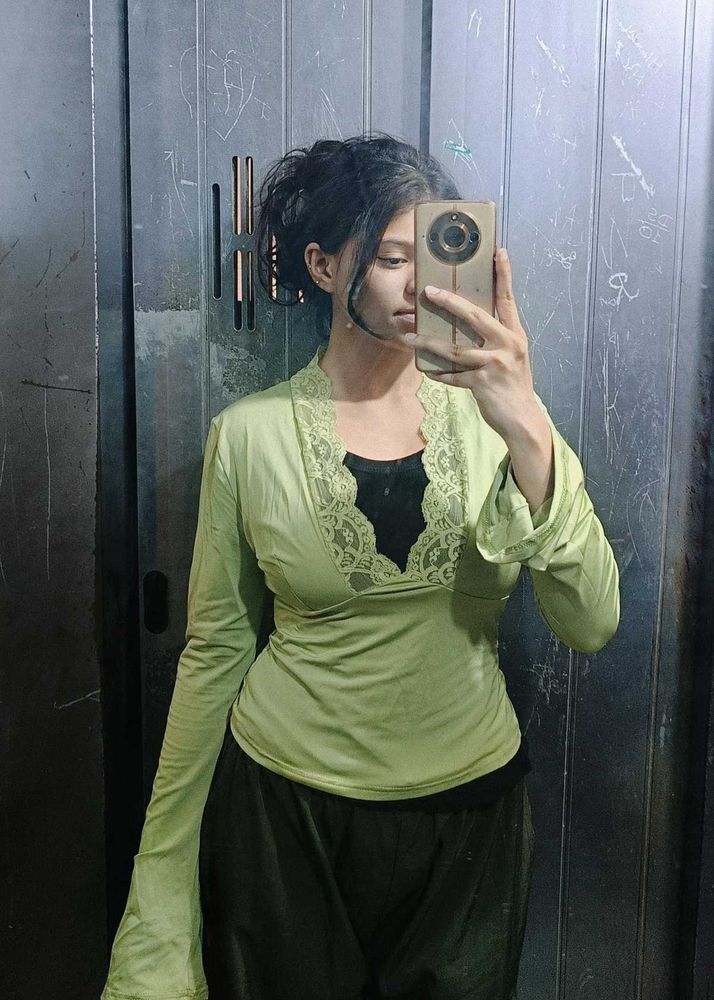 Elegant Lace Trim Top