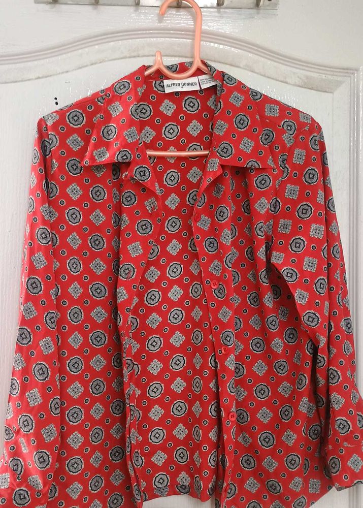 ALFRED DUNNER SHIRT/BLOUSE With Shoulders Pads