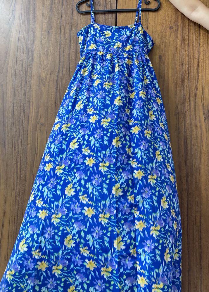 Blue Floral Maxi Dress