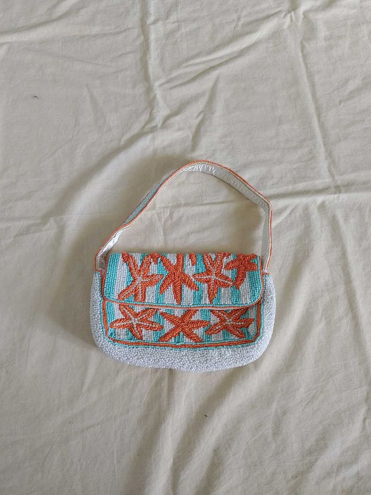 Beaded Starfish Clutch Bag