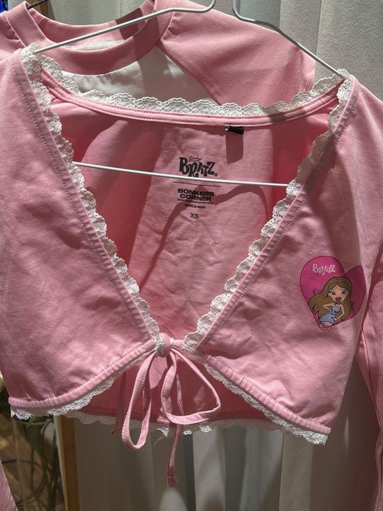 Limited Edition Bratz Pink Lace Crop Set XS